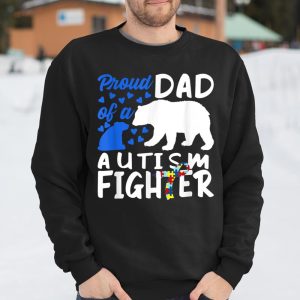 Proud Dad Of A Autism Fighter Awareness Puzzle Piece Ribbon T Shirt Itees Global 3