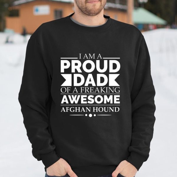 Proud Dad of Awesome Afghan Hound Dog Dad Dog Owner Lover Long Sleeve T Shirt.MRS1TPUQCQ T Shirt  Itees Global