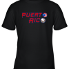 Puerto Rico Baseball Flag Shirts Boricua Pride Youth T-Shirt –