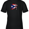 Puerto Rico Flag Shirt Baseball Player Shirt Sport Lover Youth T-Shirt –
