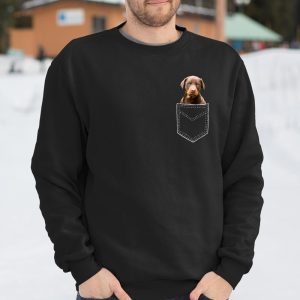 Red Doberman Pinscher in Pocket Funny Dobie Mom Dad Kid Gift T ShirtX6SNT9ULCM T Shirt Itees Global 3