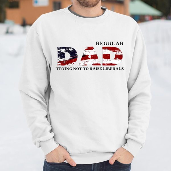 Regular Dad Trying Not To Raise Liberal American USA Flag T Shirt  Itees Global