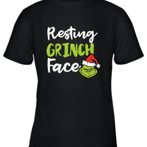 Resting Grinch Face Christmas Youth T-Shirt –
