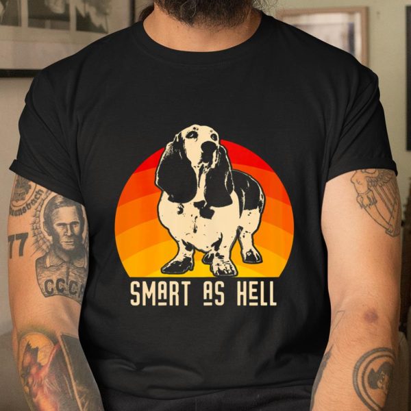 Retro Basset Hound Dad Mom T Shirt Gift.53S2T7UDCG T Shirt  Itees Global