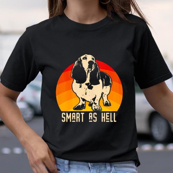 Retro Basset Hound Dad Mom T Shirt Gift.53S2T7UDCG T Shirt  Itees Global