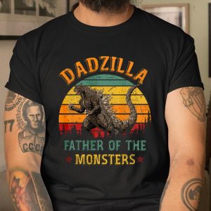 Retro Dadzilla Father Of The Monsters T Shirt Father s Day T Shirt Itees Global 1