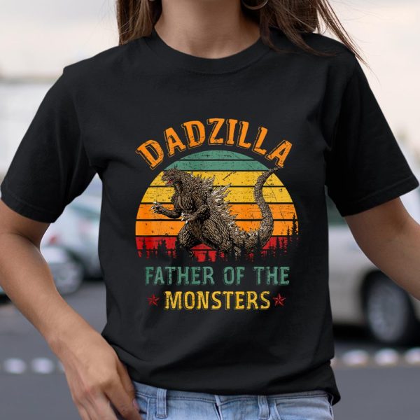 Retro Dadzilla Father Of The Monsters T Shirt Father s Day T Shirt  Itees Global