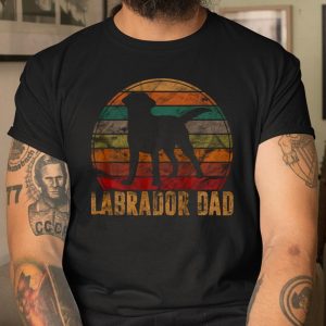 Retro Labrador Dad Gift Dog Daddy Golden Black Lab Father T Shirt Itees Global 1