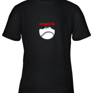 Retro Minnesota Baseball Minneapolis Cityscape Vintage Shirt Youth T-Shirt –