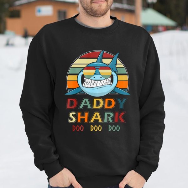 Retro Vintage Daddy Shark Tshirt gift for Father T Shirt  Itees Global