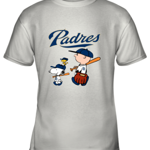 San Diego Padres Let’s Play Baseball Together Snoopy MLB Youth T-Shirt –