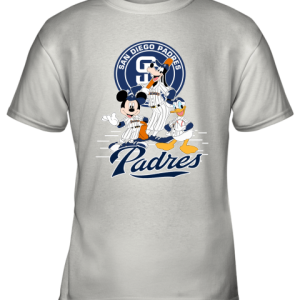 San Diego Padres Mickey Donald And Goofy Baseball Youth T-Shirt –