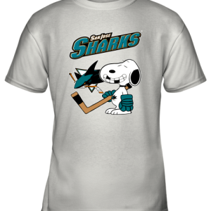 San Jose Sharks Ice Hockey Broken Teeth Snoopy NHL Youth T-Shirt –