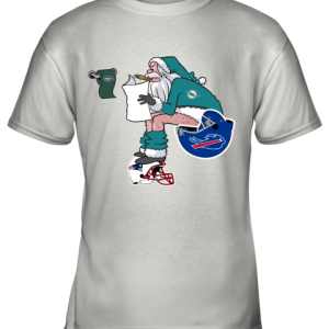 Santa Claus Miami Dolphins Shit On Other Teams Christmas Youth T-Shirt –