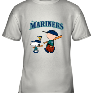 Seatlle Mariners Let’s Play Baseball Together Snoopy MLB Youth T-Shirt –