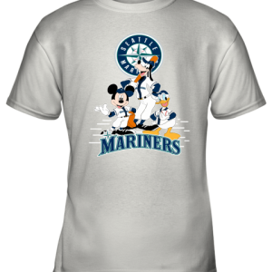 Seattle Mariners Mickey Donald And Goofy Baseball Youth T-Shirt –