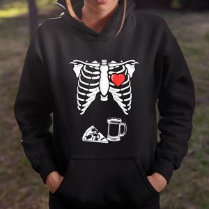 Skeleton Pregnancy Pizza Beer Xray Funny Halloween Soon Dad T Shirt Itees Global 4