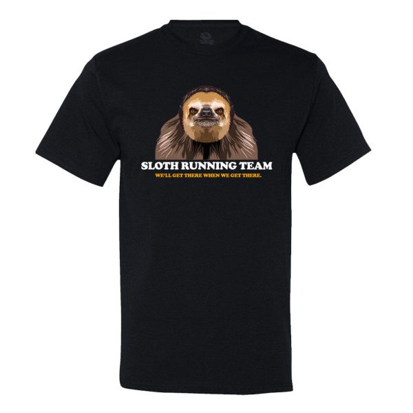 Sloth Running Team Men’s Or Women’s Black Shirt