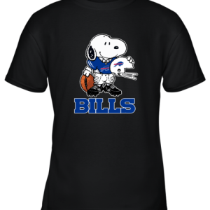 Snoopy A Strong And Proud Buffalo Bills Player NFL Youth T-Shirt –