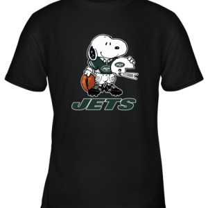 Snoopy A Strong And Proud New York Jets Player NFL Youth T-Shirt –