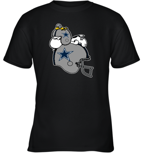 Snoopy And Woodstock Resting On Dallas Cowboys Helmet T-Shirt - T-shirts  Low Price