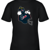 Snoopy And Woodstock Resting On Houston Texans Helmet Youth T-Shirt –