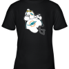 Snoopy And Woodstock Resting On Minami Dolphins Helmet Youth T-Shirt –