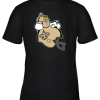 Snoopy And Woodstock Resting On New Orleans Saints Helmet Youth T-Shirt –