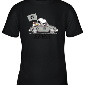 Snoopy And Woodstock Ride The Los Angeles Kings Car NHL Youth T-Shirt –