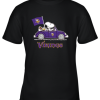 Snoopy And Woodstock Ride The Minnesota Vikings Car NFL Youth T-Shirt –