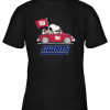 Snoopy And Woodstock Ride The New York Giants Car NFL Youth T-Shirt –