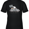 Snoopy And Woodstock Ride The Oakland Raiders Car NFL Youth T-Shirt –