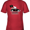 Snoopy And Woodstock Ride The Vegas Golden Knighta Car NHL Youth T-Shirt –