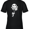 Snoopy Flying Up With Jack Skellington Balloons Youth T-Shirt –