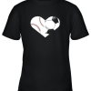 Soccer Baseball Heart Sports Tee, Baseball, Soccer Youth T-Shirt –