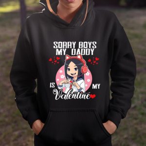 Sorry Boys My Daddy Is My Valentine Girls Valentines Day T Shirt Itees Global 4