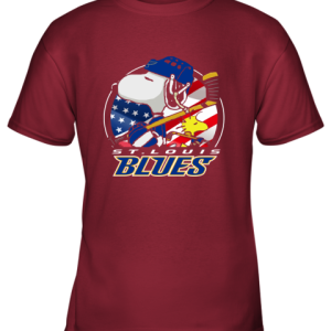 St Louis Blues Ice Hockey Snoopy And Woodstock NHL Youth T-Shirt –