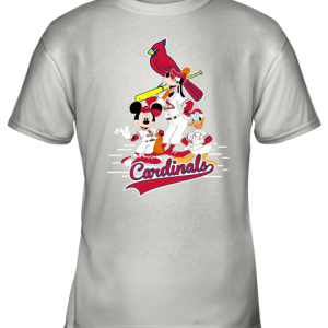 St. Louis Cardinals Mickey Donald And Goofy Baseball Youth T-Shirt –