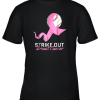 Strike Out Breast Cancer Shirt Pink Ribbon Youth T-Shirt –