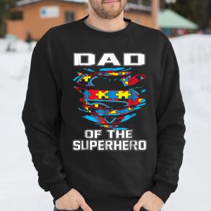Super Dad Tshirt Autism Awareness Gift Father Superhero T Shirt Itees Global 3