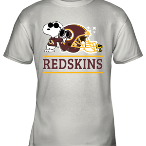 THE WASHINGTON REDSKINS Joe Cool And Woodstock Snoopy Mashup Youth T-Shirt –