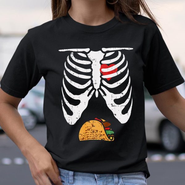 Tacos Halloween Skeleton Pregnancy Tacos Xray Soon To Be Dad T Shirt  Itees Global