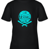 Talk Baseball To Me Groovy Ball Bat Silhouette Youth T-Shirt –
