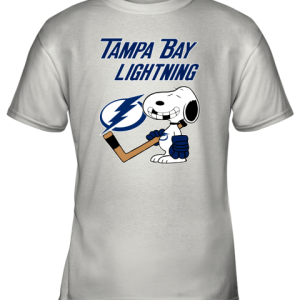 Tampa Bay Lightning Ice Hockey Broken Teeth Snoopy NHL Youth T-Shirt –