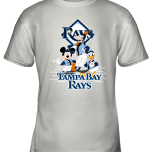 Tampa Bay Rays Mickey Donald And Goofy Baseball Youth T-Shirt –