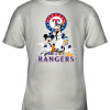 Texas Rangers Mickey Donald And Goofy Baseball Youth T-Shirt –