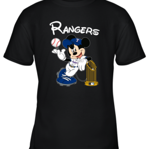 Texas Rangers Mickey Taking The Trophy MLB 2018 Youth T-Shirt –