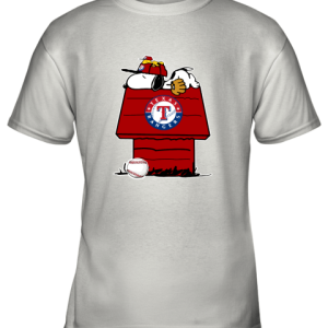 Texas Rangers Snoopy And Woodstock Resting Together MLB Youth T-Shirt –
