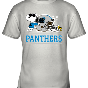 The Carolia Panthers Joe Cool And Woodstock Snoopy Mashup Youth T-Shirt –