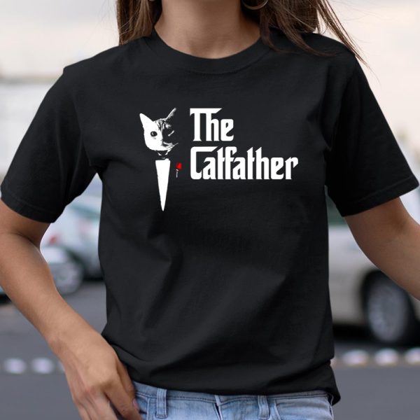 The CatFather T Shirt Father Of Cats T Shirt Funny Cat Dad T Shirt  Itees Global